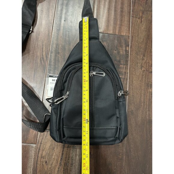 Westend NWT Black Crossbody Sling Backpack Adjustable Strap Zippered Compartment - Picture 9 of 12